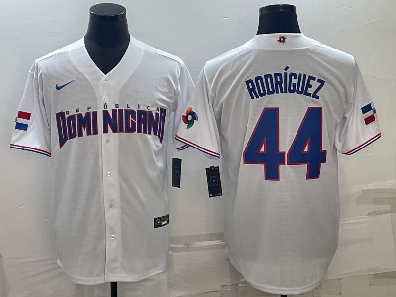 Men 2023 World Cub #44 Rodricuez White Nike MLB Jersey7->more jerseys->MLB Jersey